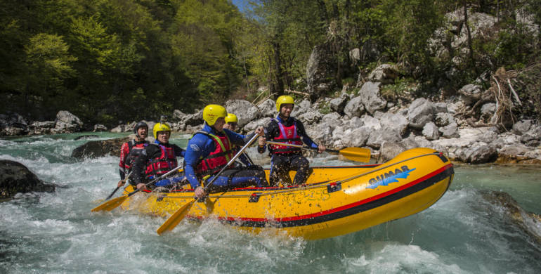 Half-day rafting on Soča river